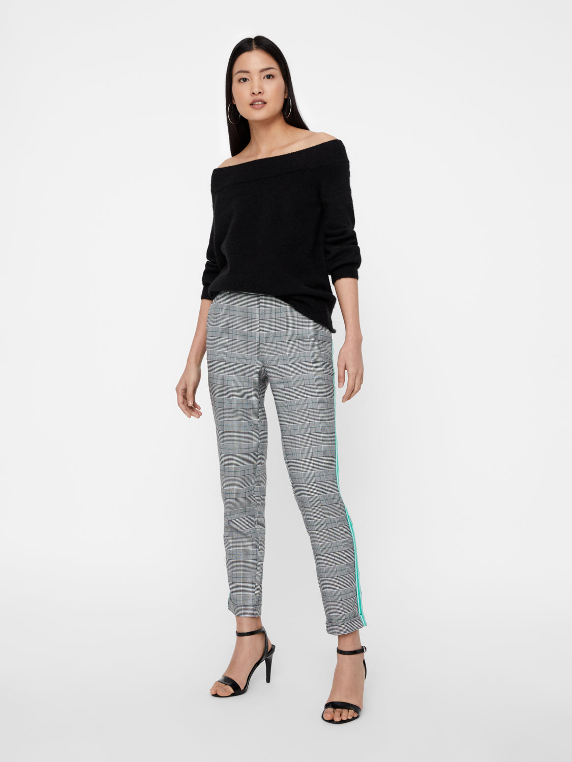 Pantalon Vmmaya Mr Loose Estampado de Recuadros