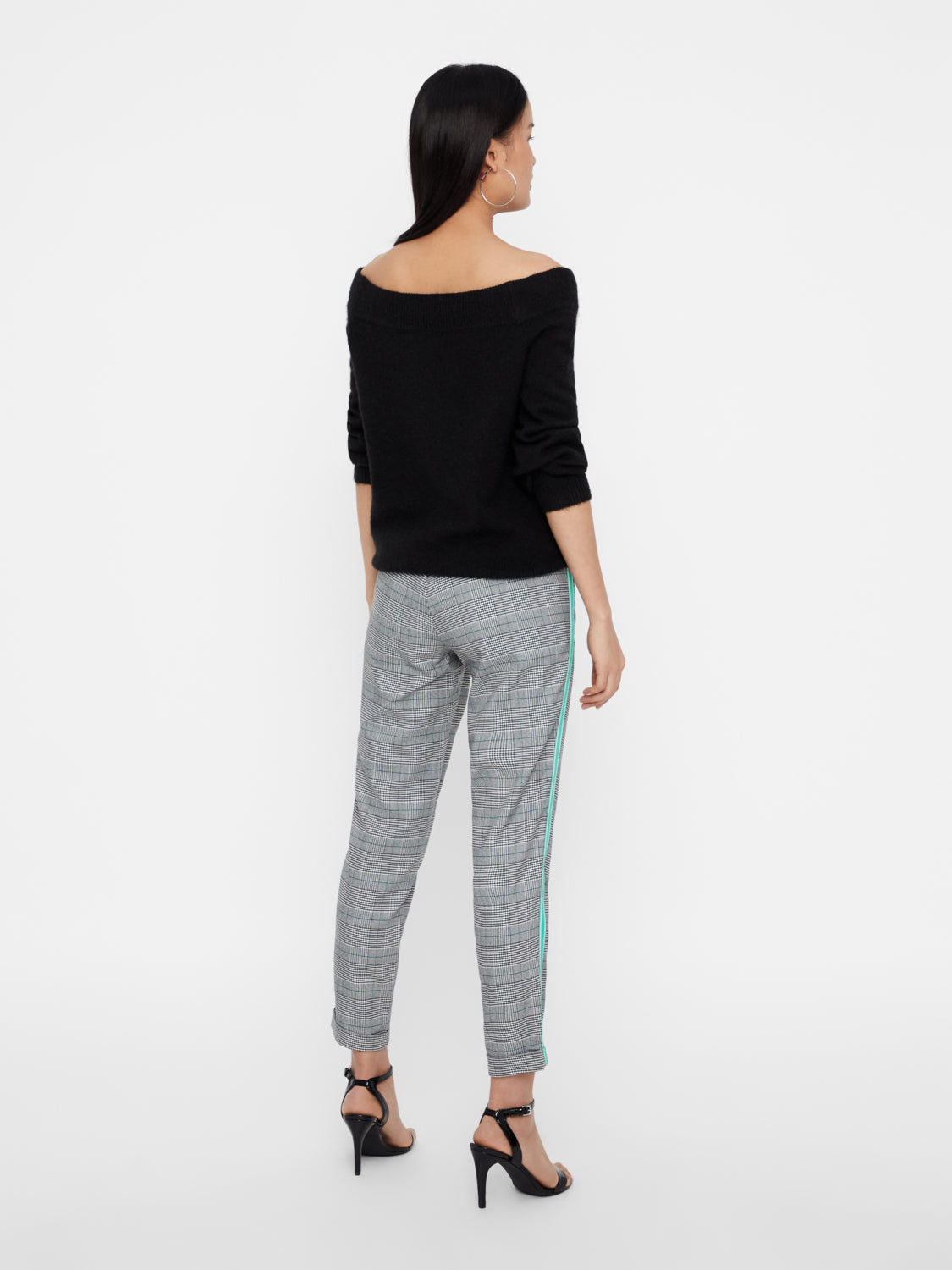 Pantalon Vmmaya Mr Loose Estampado de Recuadros