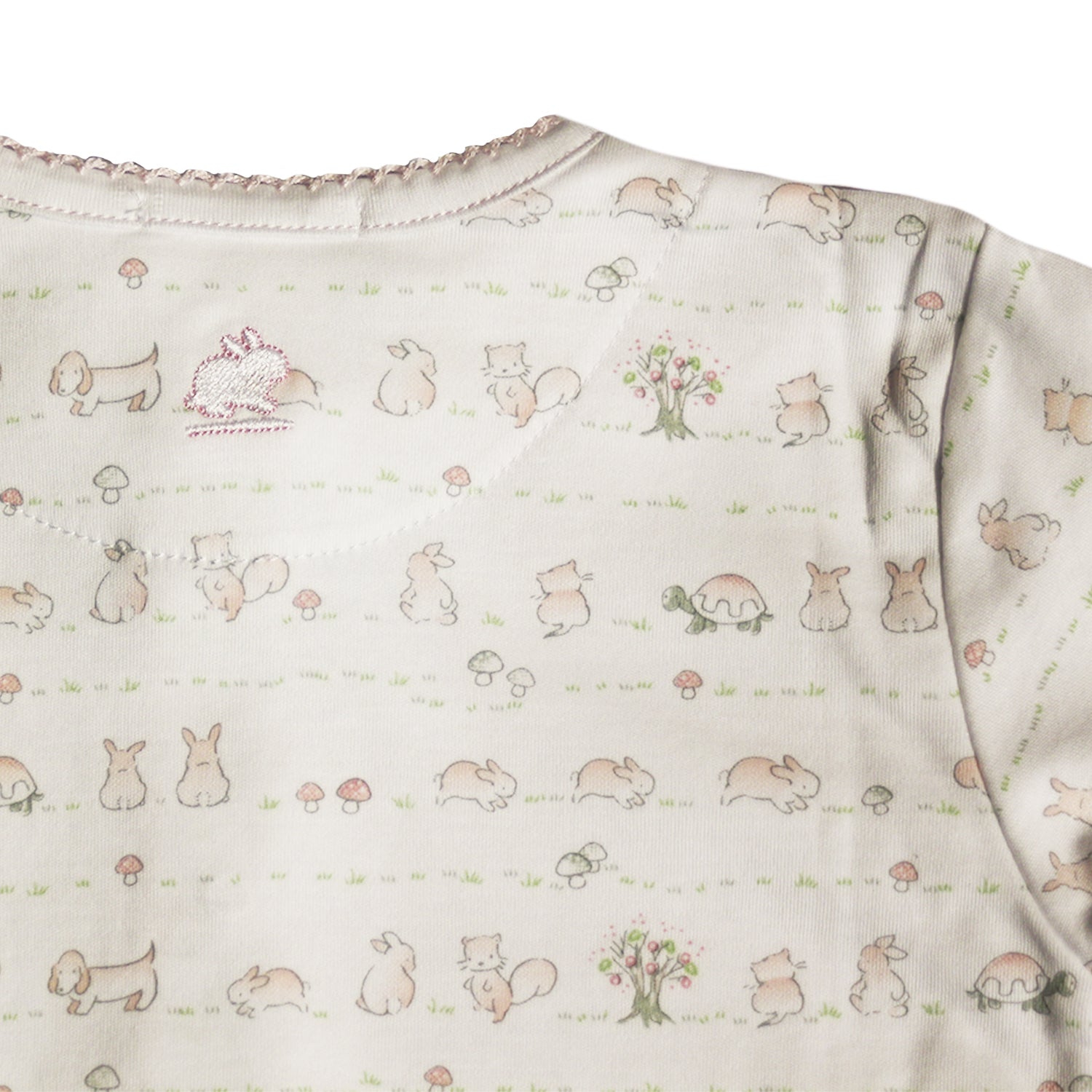 Enterito Babycottons Footie En las maderas Niña Blanco- Rosa