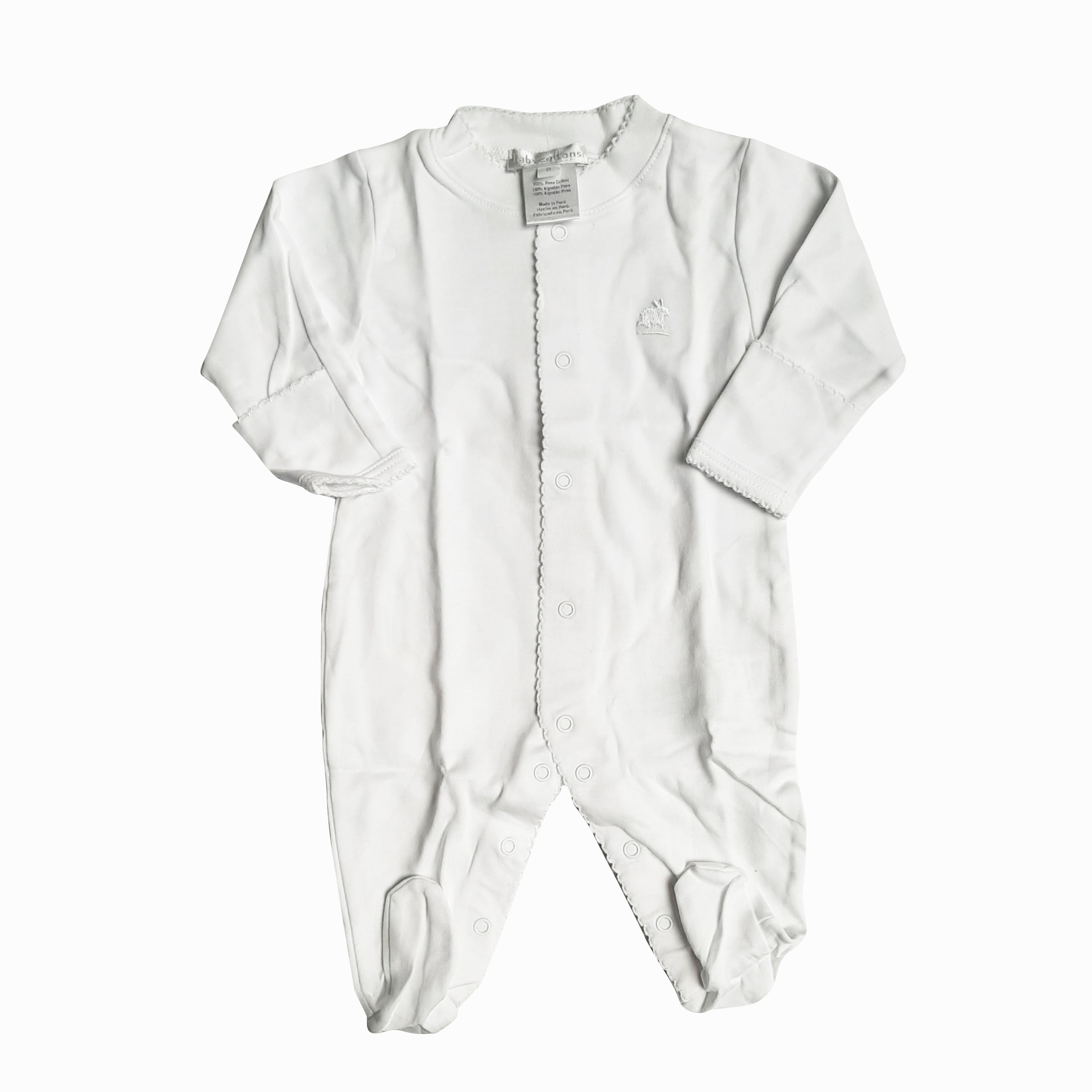 Enterito Babycottons Footie Basic c/Pie Blanco