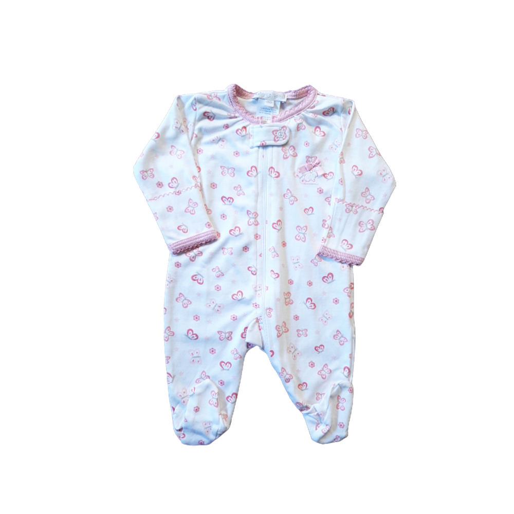 Footie Babycottons Zipper Magic Bco-Rosa