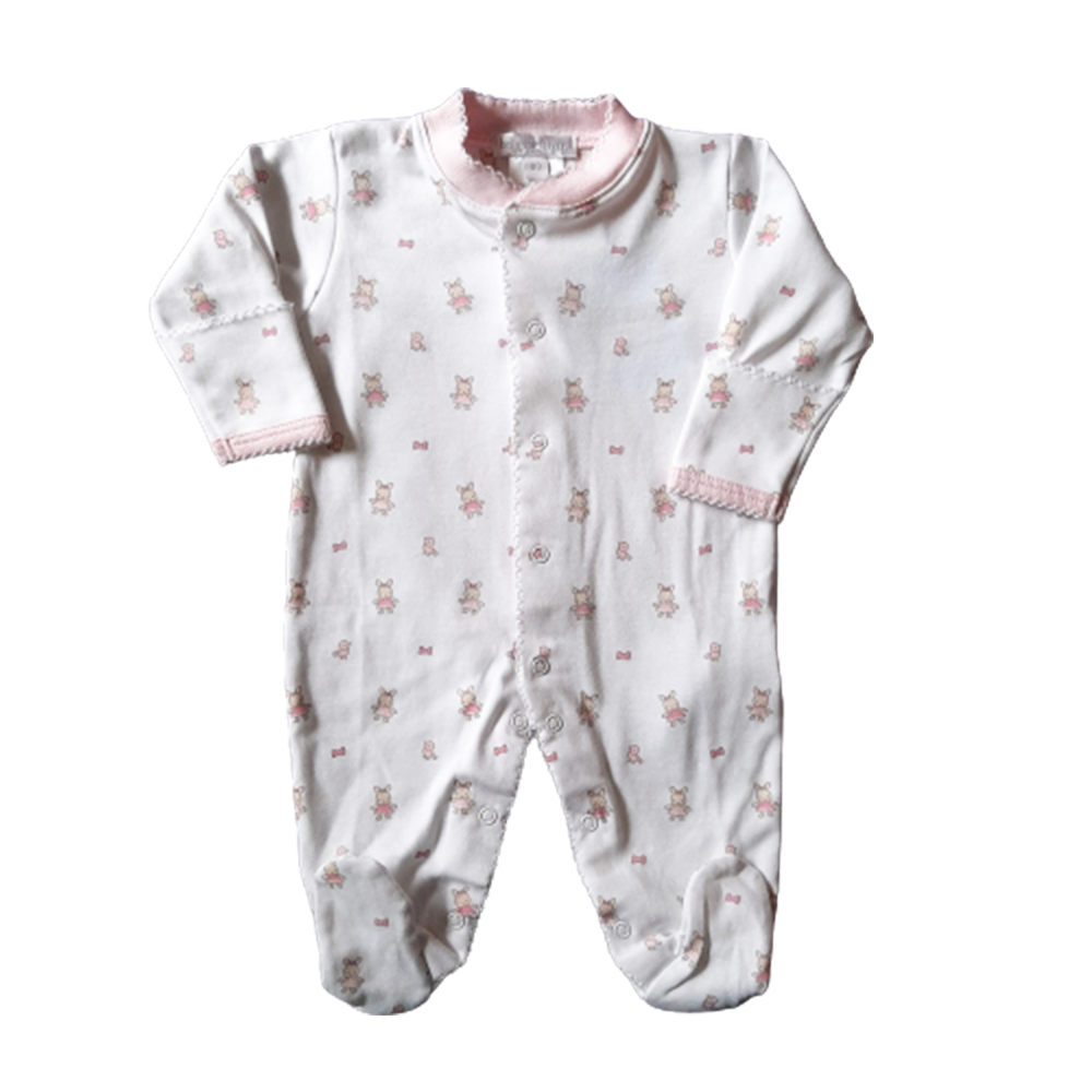 Enterito Babycottons Footie B Basic Bunnies Compo Rosa