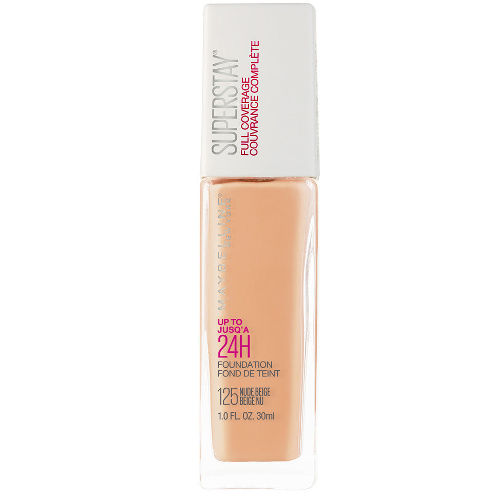 Base De Maquillaje Superstay 24 Horas Alta Cobertura 125 Nude Beige Maybelline