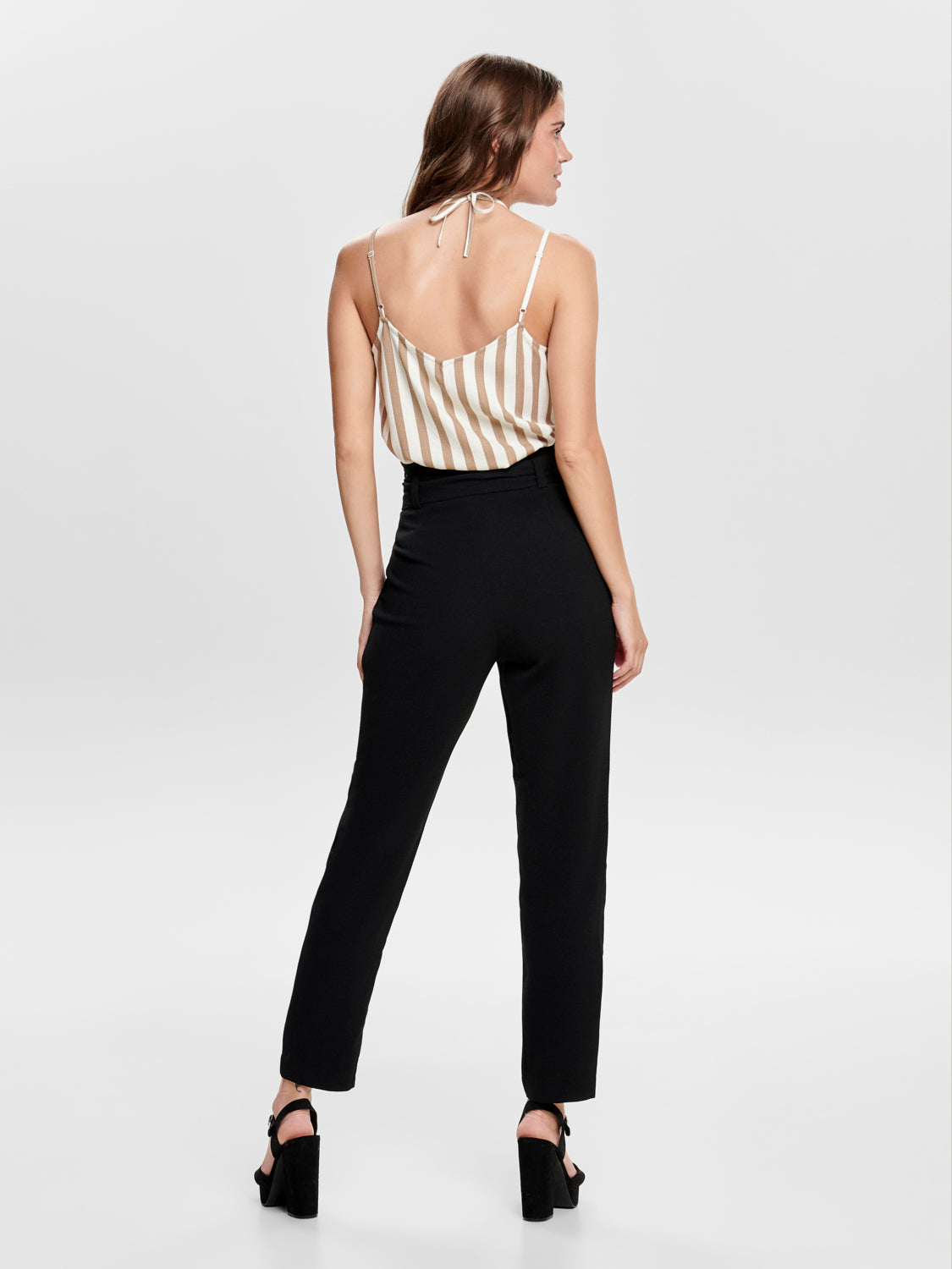 Pantalon Onlpiper Hw Paperbag Negro