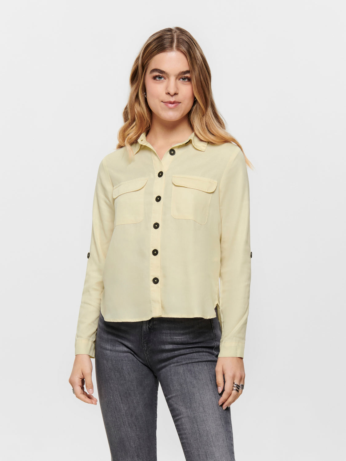 Camisa de Algodón Onlvega L/S Almendra