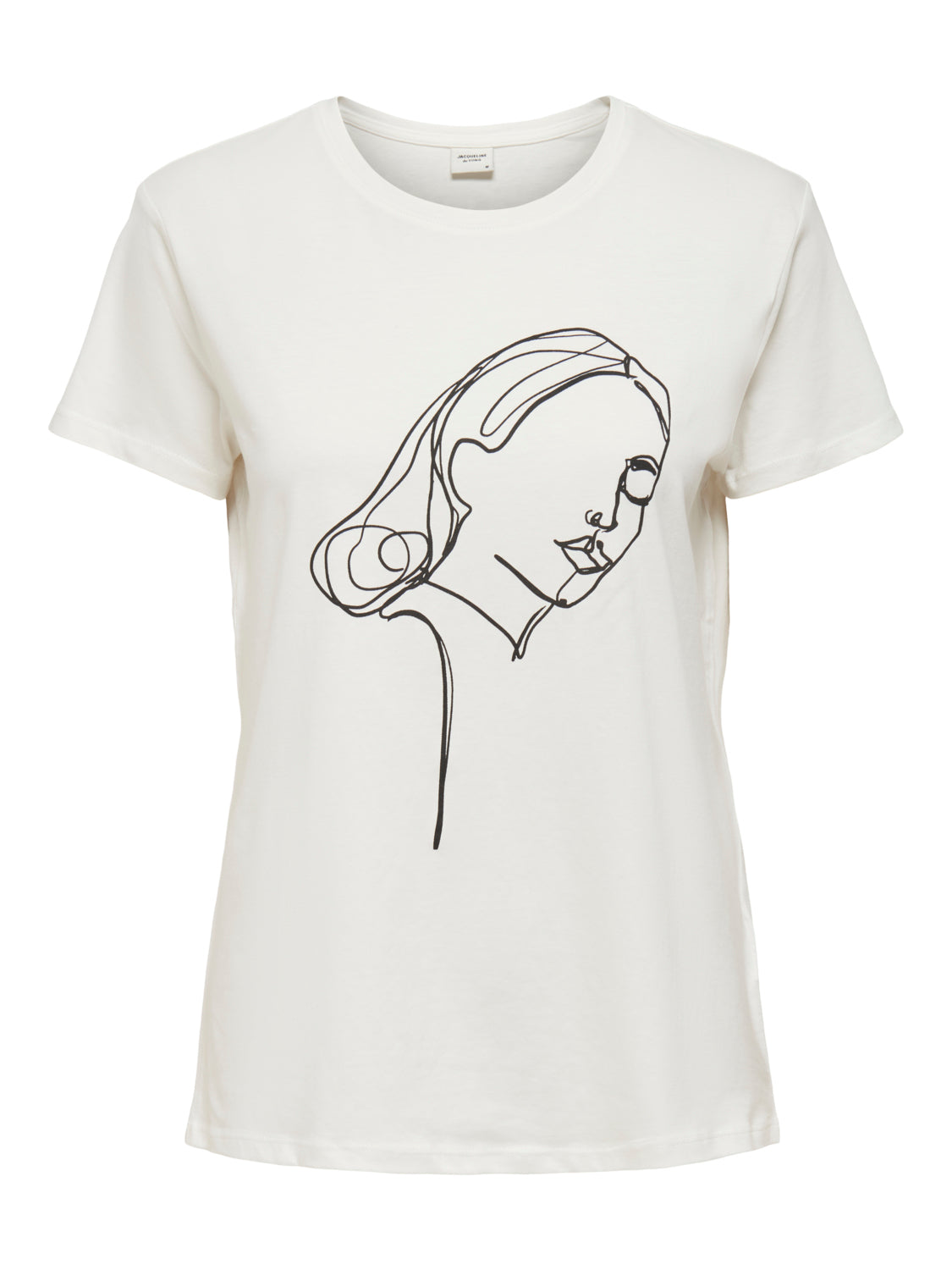 Polera Jacqueline De Yongoui Life S/S c/ Estampado Left Eye Blanco