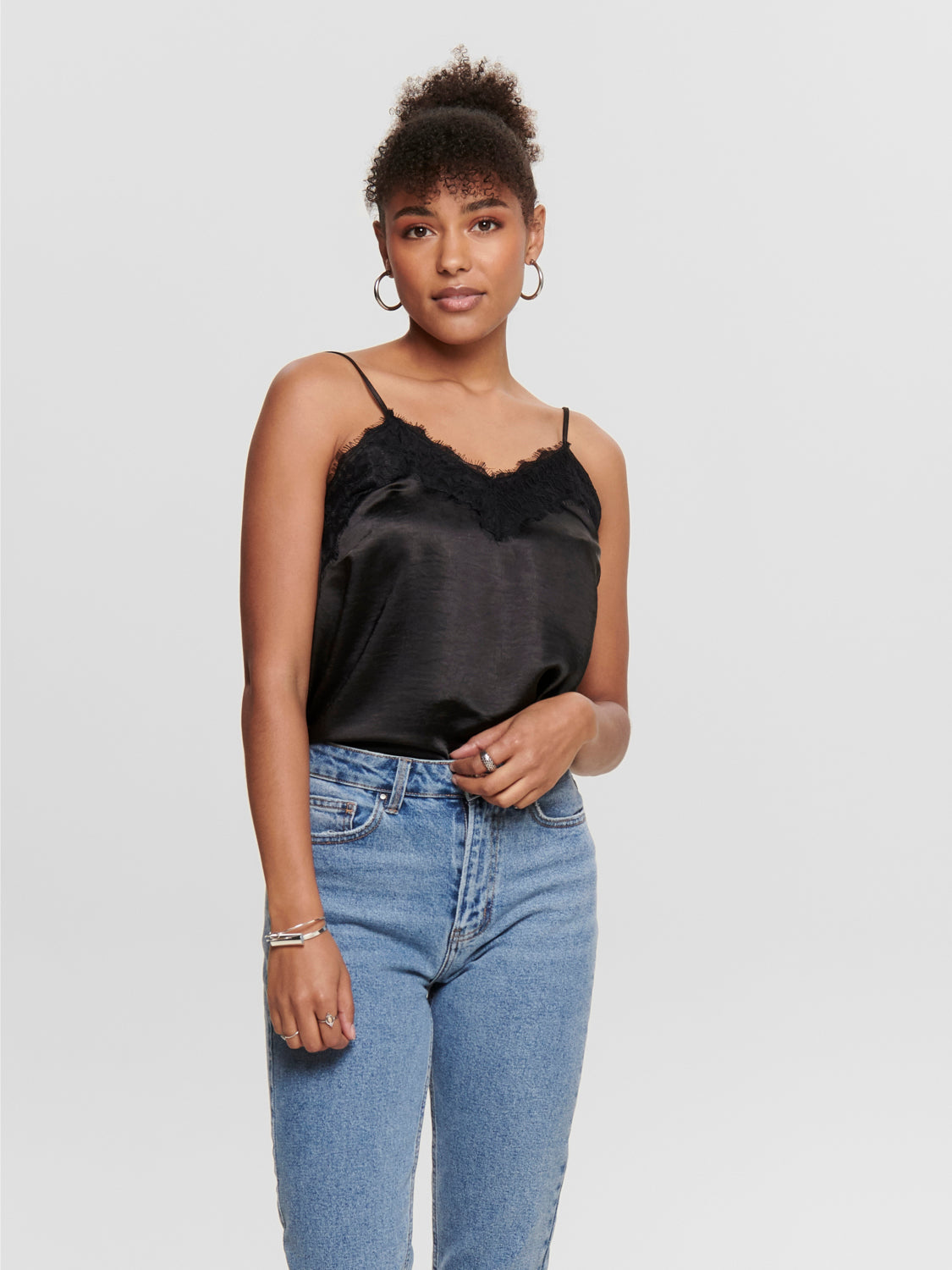 Top de Encaje Onlarya S/L Negro