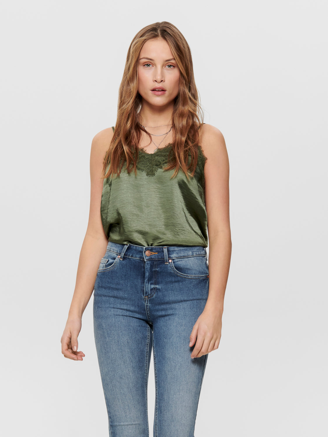 Top de Encaje Onlarya S/L Verde