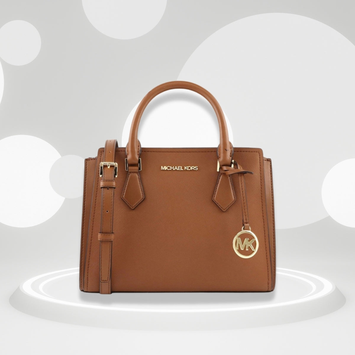 Cartera Michael Kors HOPE Messenger Leather Luggage MdColor LUGGAGE