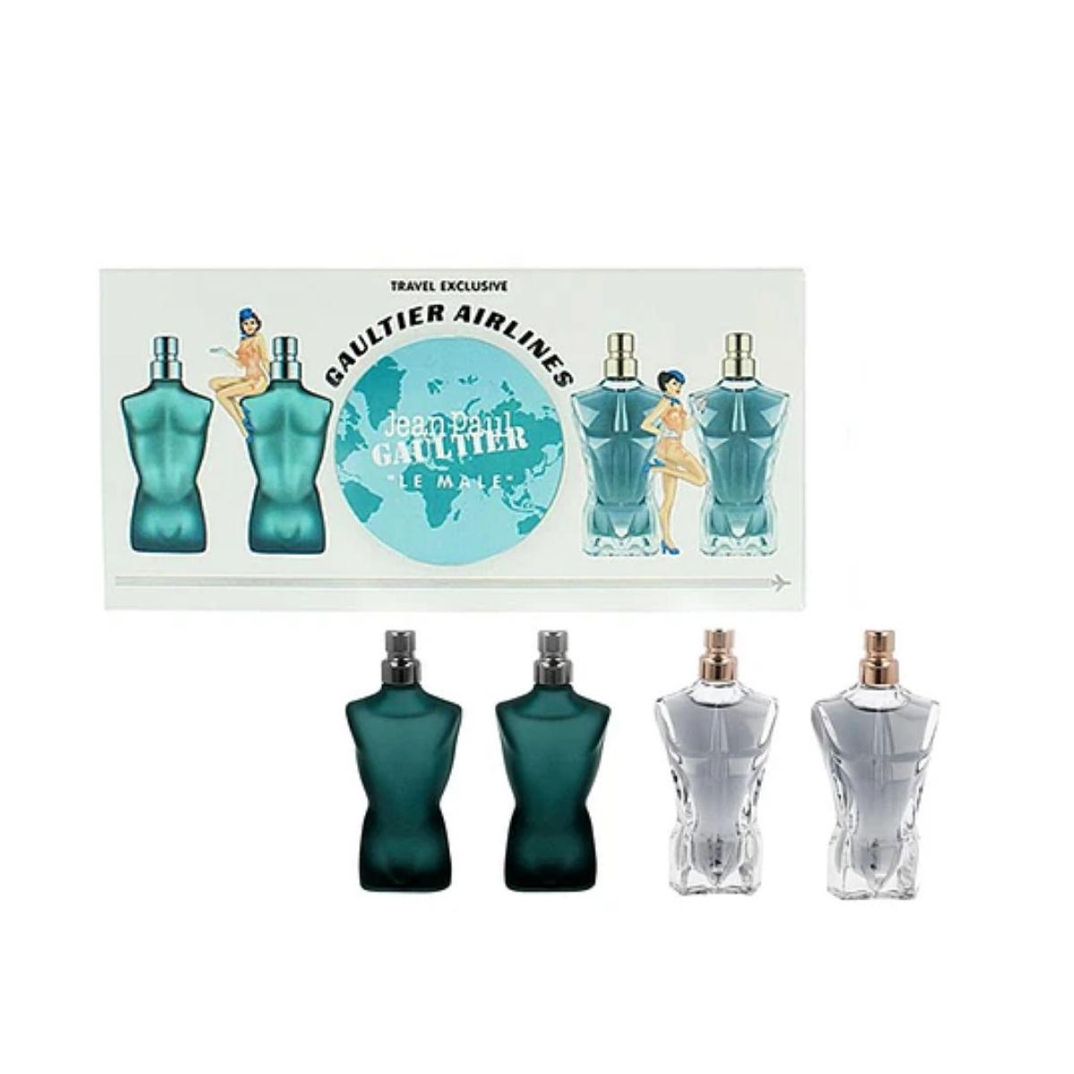 Estuche JPG Miniaturas Les Males De Le Male 2x7Ml+Le Beau 2x7Ml Hombre