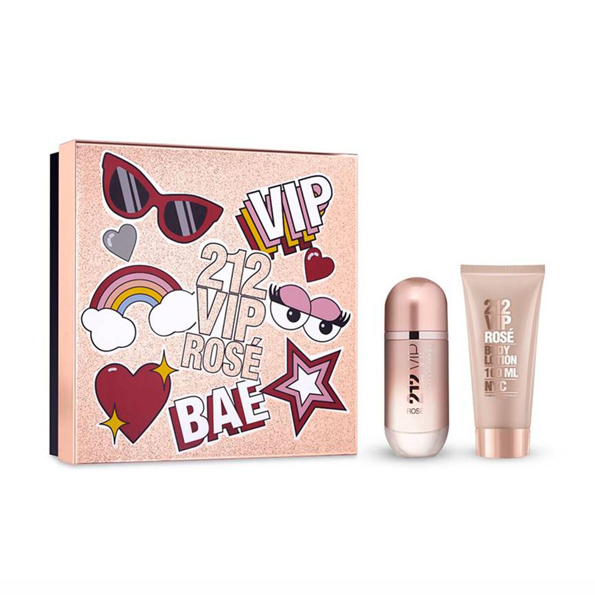 Estuche 212 Vip Rosé EDP Mujer 80 Ml +100 Ml B/L