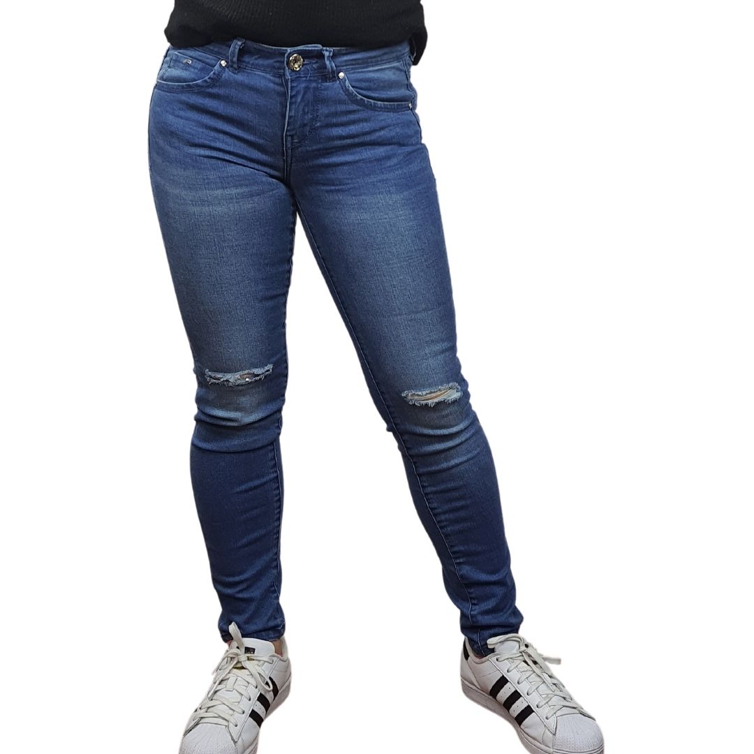 Jeans Vero Moda Azul Claro Style SPOIL SLIM JEANS(MW-CT-2)