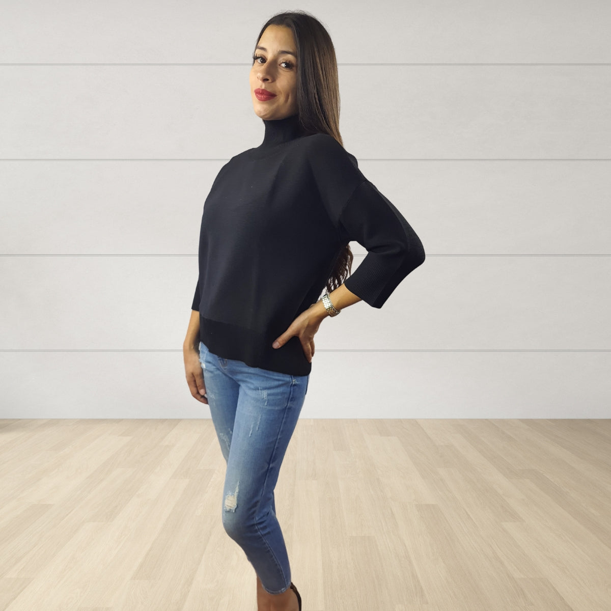 Sweater Vero Moda Negro Style DRY 7/8 KNIT(NL)