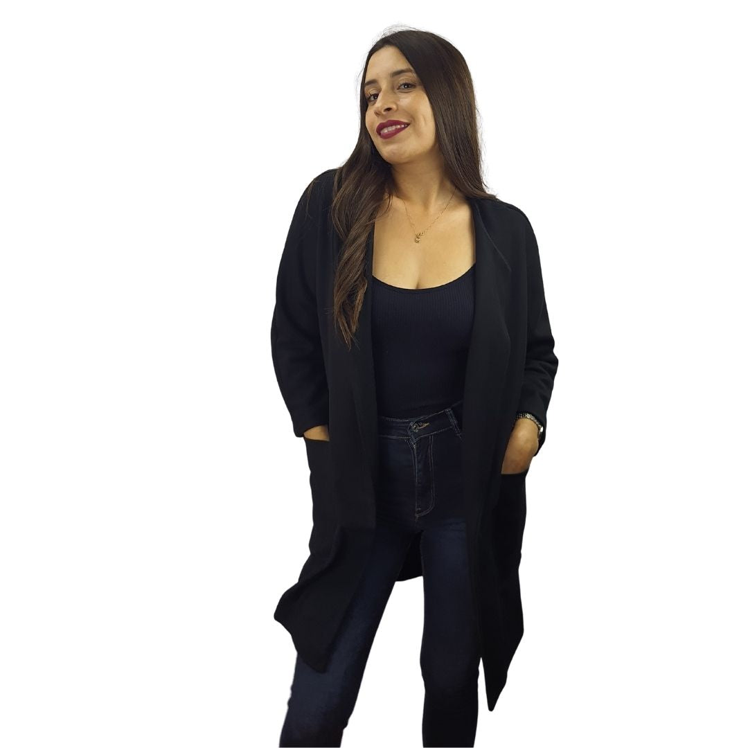 Blazer Vero Moda Negro Style NIGEL 7/8 SWEAT COAT(UM)