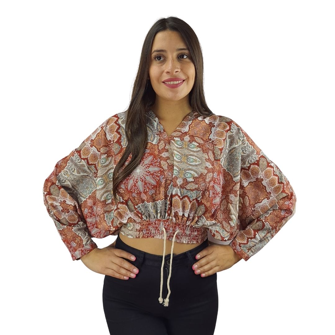 Top Vero Moda Terracota Style SPIRAL L/S TOP(BJ)