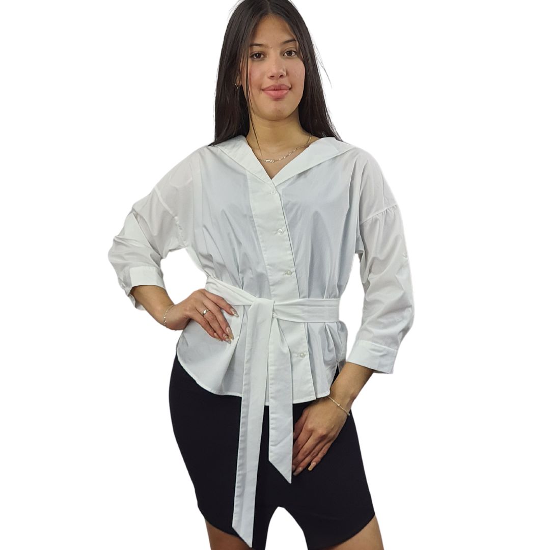 Blusa Vero Moda Blanco Style COAST LOVE 3/4 SHIRT(FL)