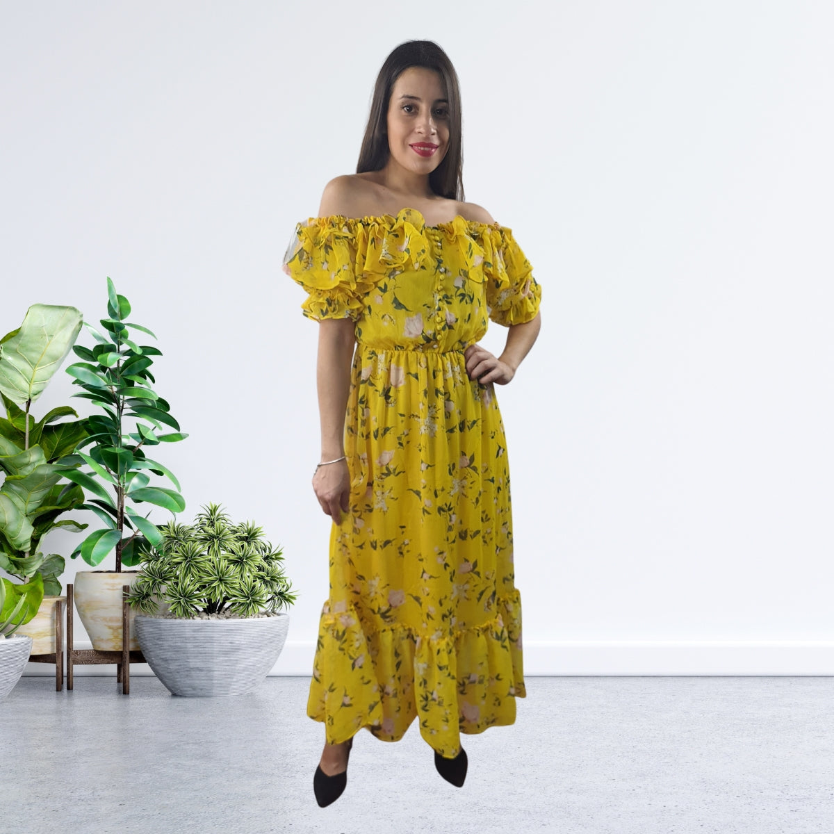 Vestido Vero Moda Amarillo Style WINNI 1/2 DRESS(VMC-BJ)