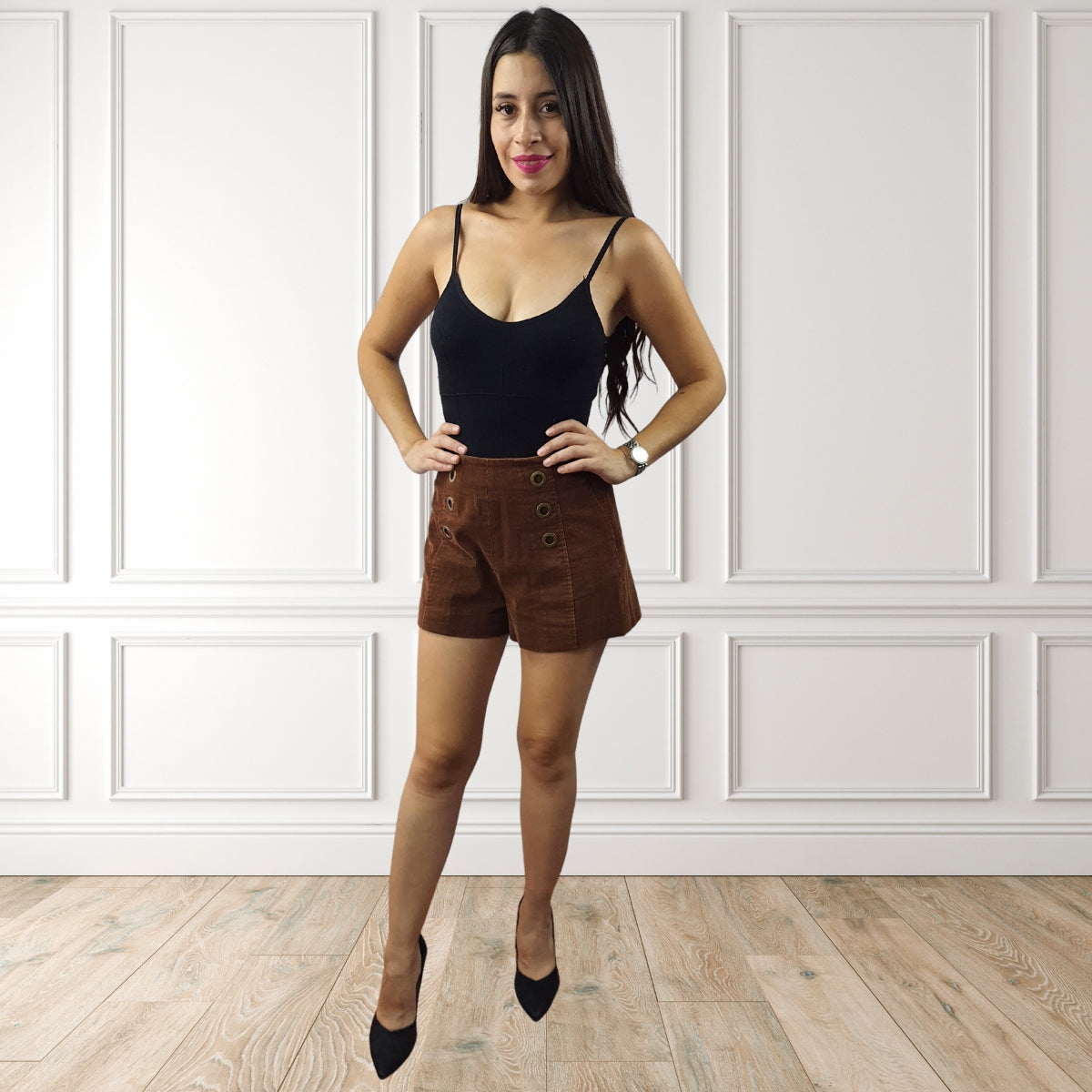 Short Vero Moda Marron Style MEDIA SHORTS(UR)