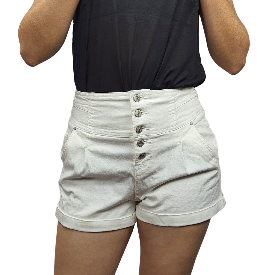 Short Vero Moda Blanco Style CADIAC HW DENIM SHORTS(MP)