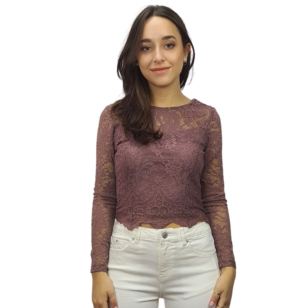 Blusa Vero Moda Rosa Vieja Style GRASS L/S TOP(VMC-BN-ET-2)