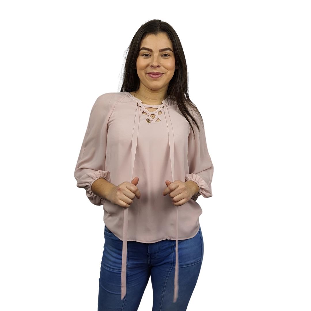 Blusa Vero Moda Rosa Vieja Style SUNNY 3/4 WOVEN TOP(VMC-DR)