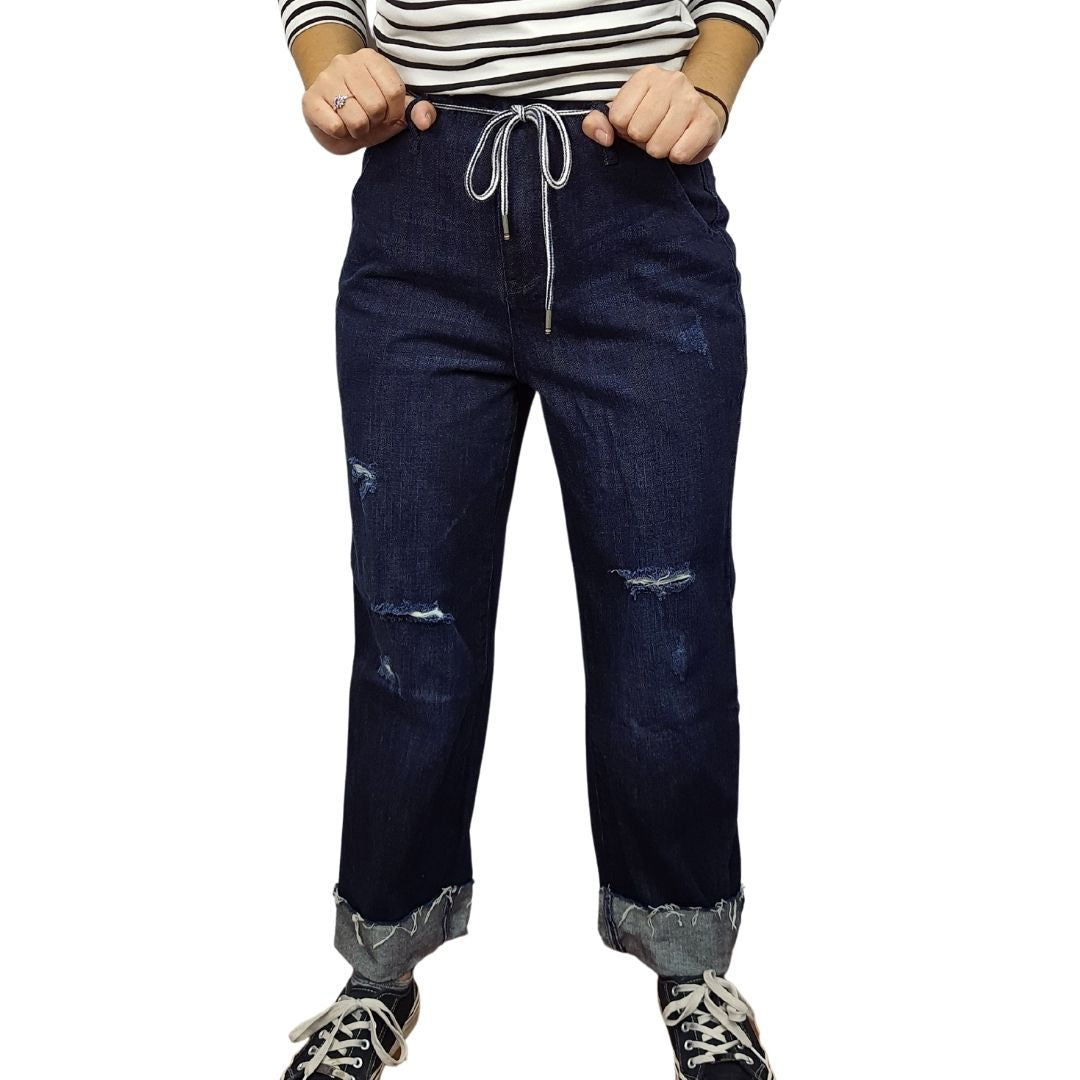 Pantalon Vero Moda Azul Style JUDY 7/8 HW LOOSE JEANS(CP)