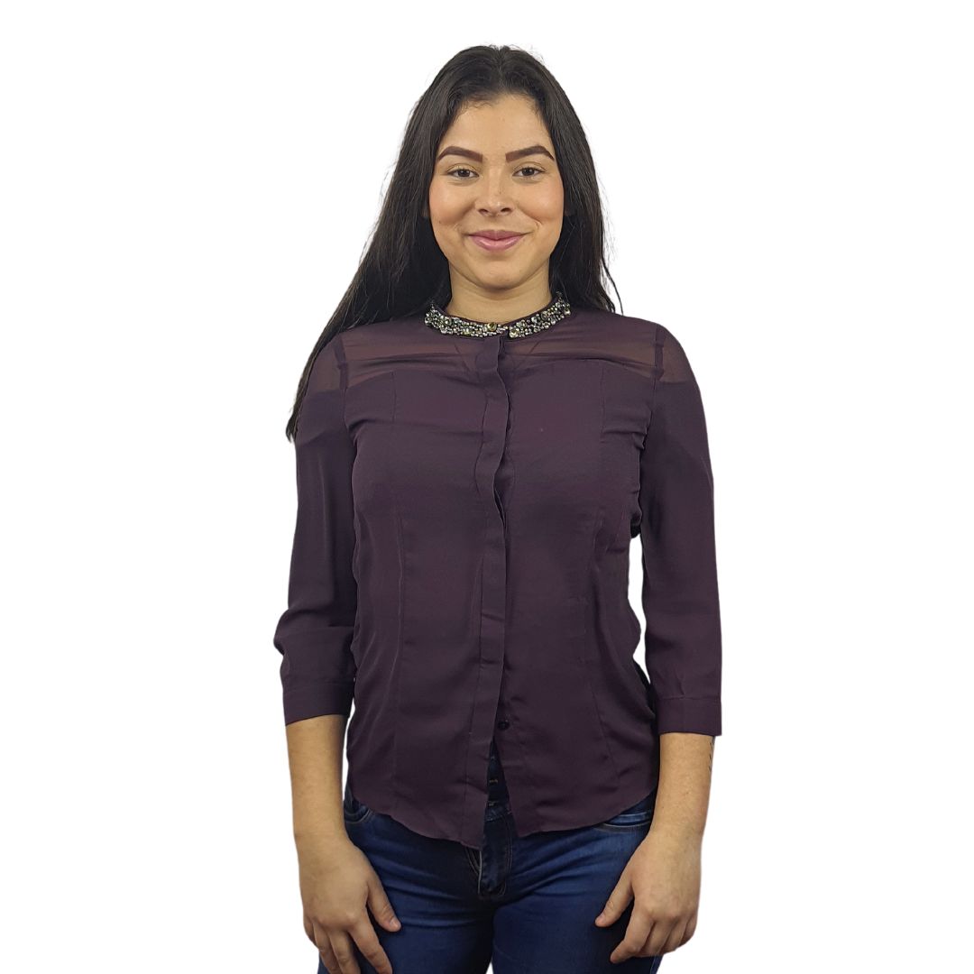 Blusa Vero Moda Purpura Style JASMINE 3/4 SHIRT(VMC-BN)