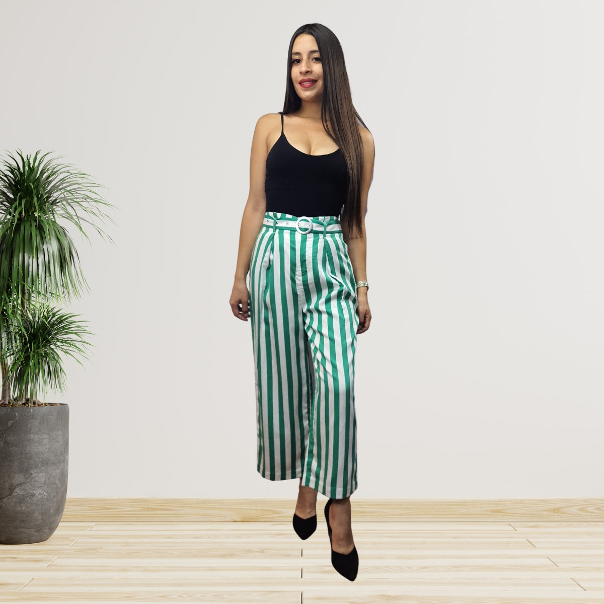Pantalon Vero Moda Verde Style KITTY 9/10 WIDE PANTS(SL)