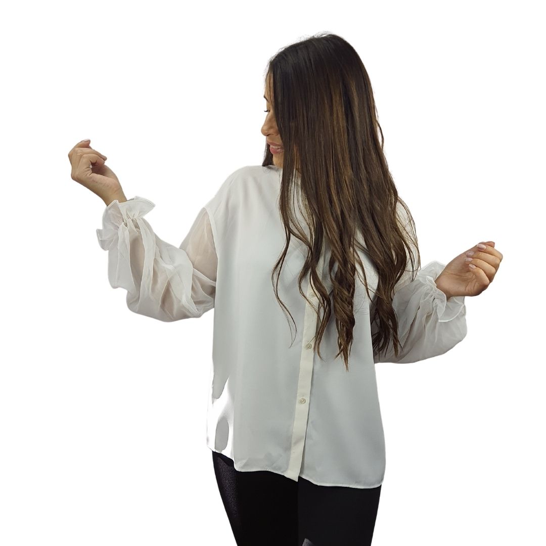 Blusa Vero Moda Blanco Style CHOICE NANA L/S SHIRT(NR)-OR