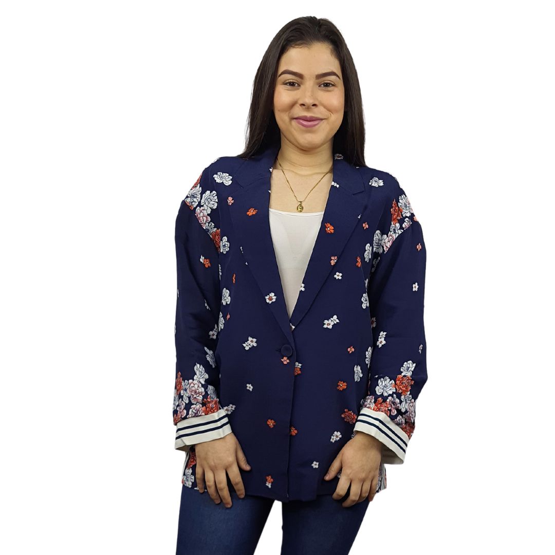 Blazer Vero Moda Azul Style SELMA TRACY 7/8 BLAZER(BJ)