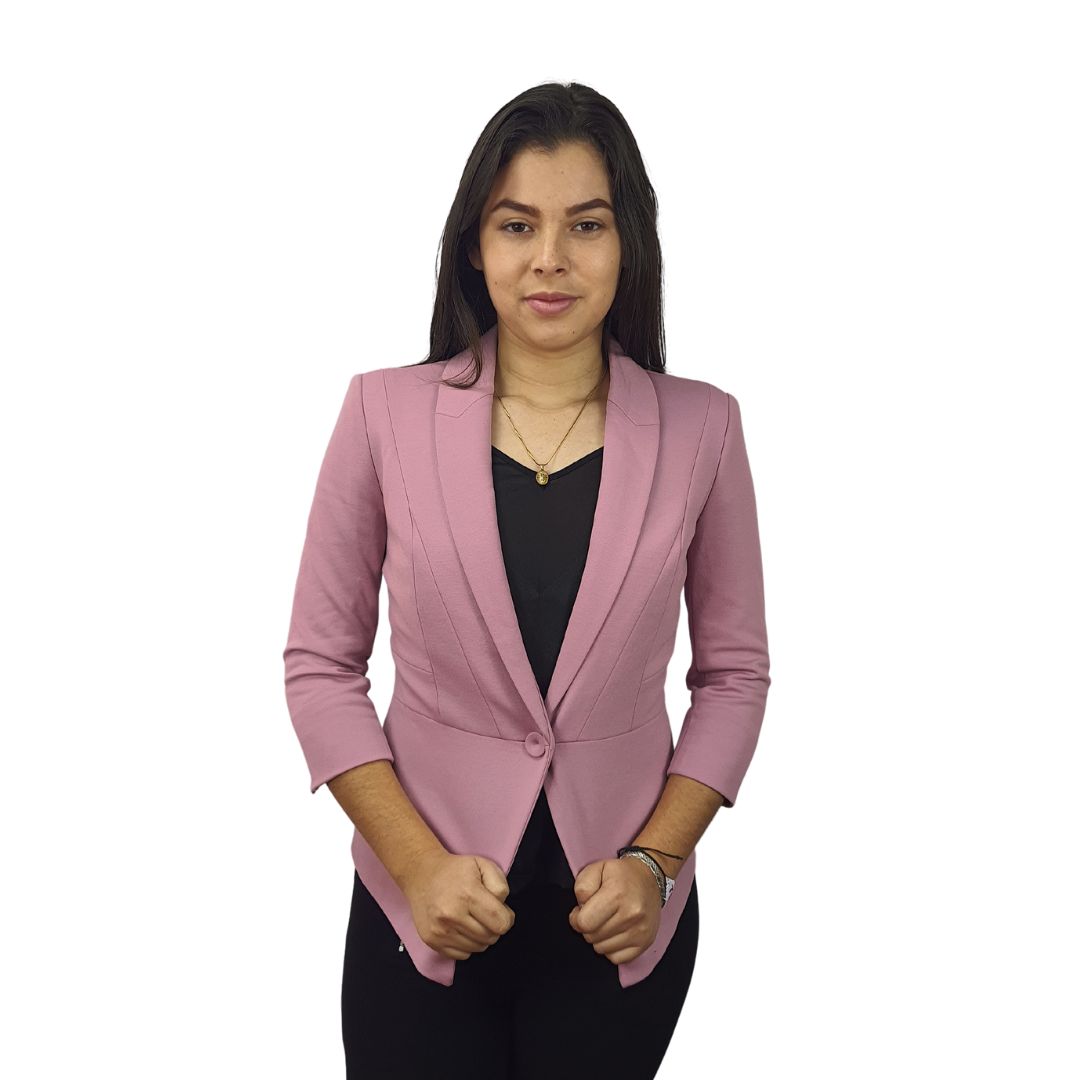 Blazer Vero Moda Rosa Vieja Style RETAIL ASHLEY SOLID 3/4 BLAZER(VMC-NL)