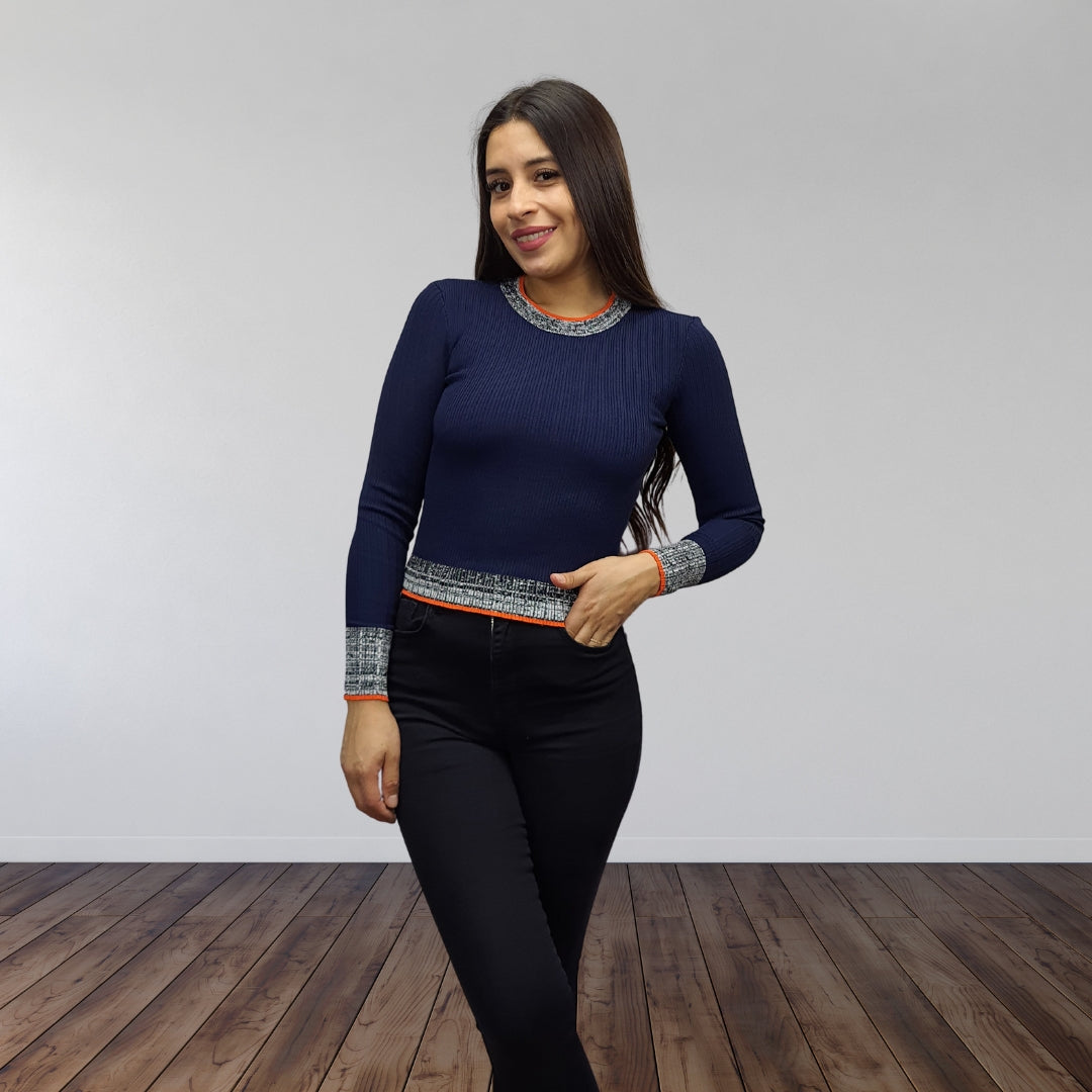 Sweater Vero Moda Azul Oscuro Style HARRY L/S KNIT(UM)