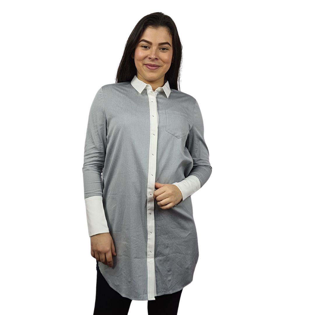Blusa Vero Moda Gris Style PANDORAL L/S LONG SHIRT(MW-EC-2)