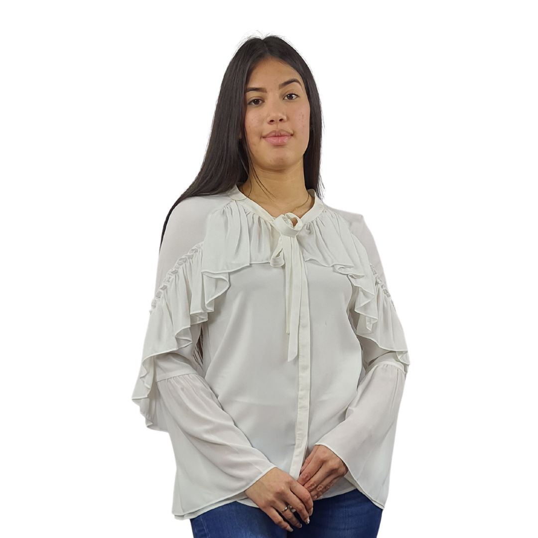 Blusa Vero Moda Blanco Style RAY L/S SHIRT(VMC-NR)