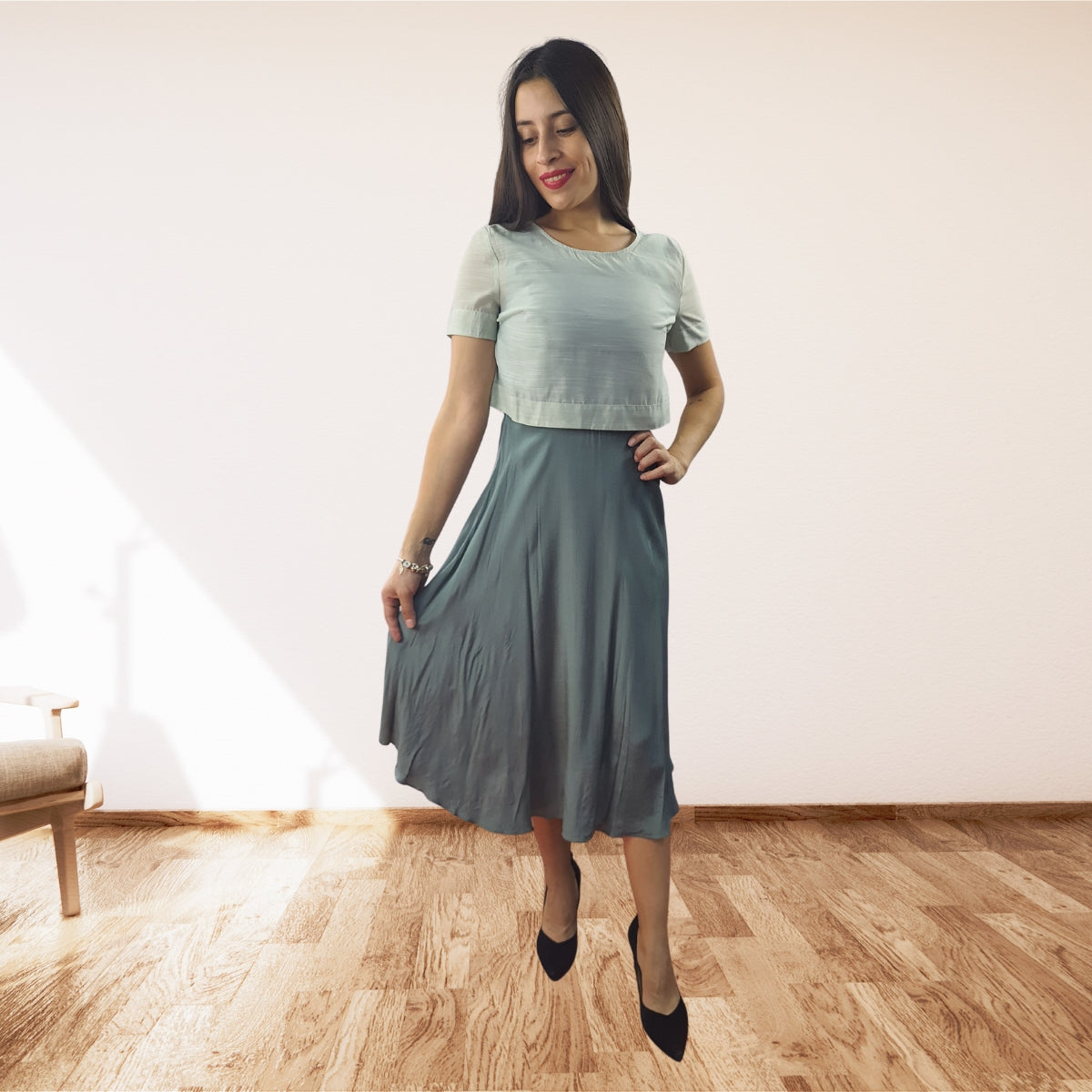 Vestido Vero Moda Verde Style MOLLY S/S DRESS SET(VMC-TP)