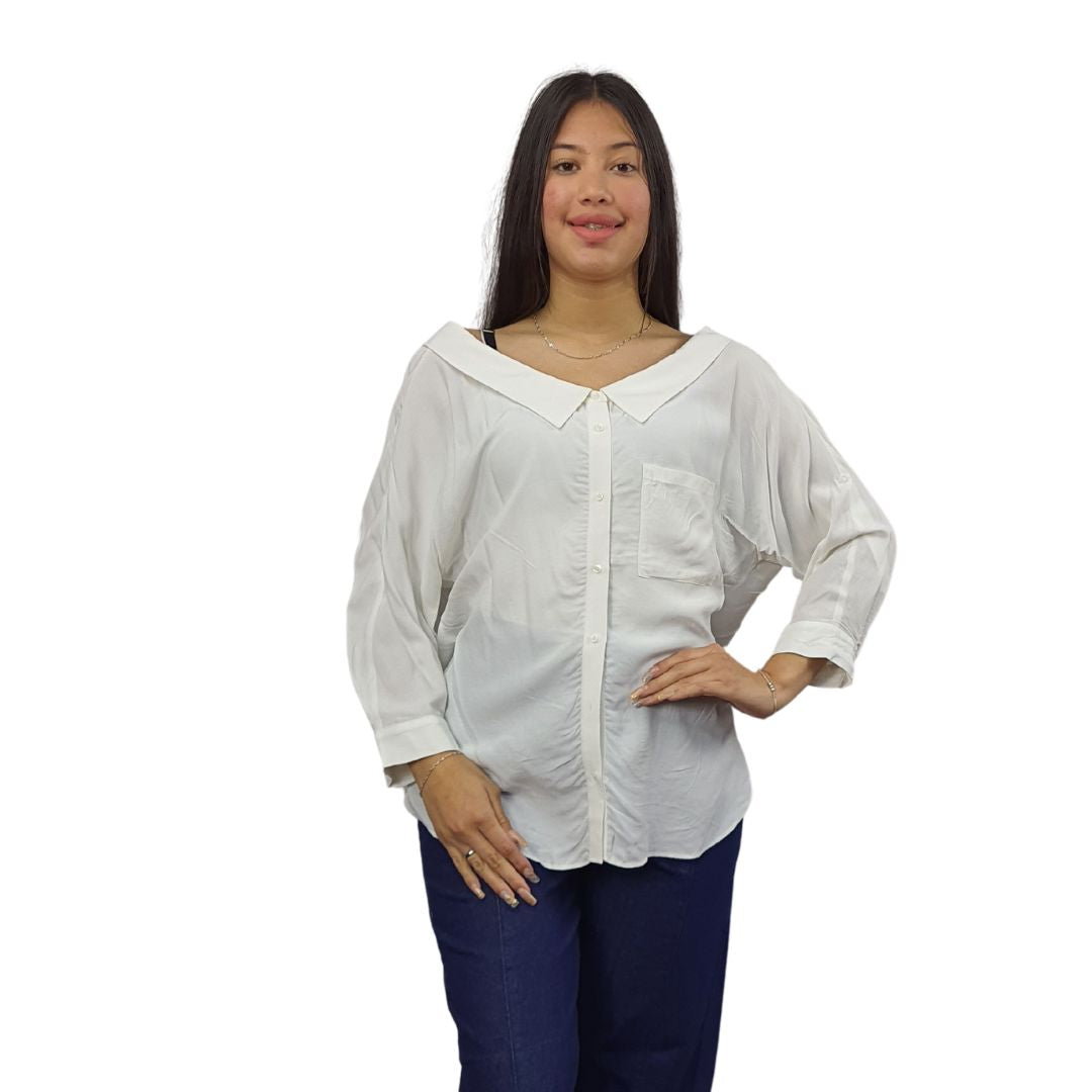 Blusa Vero Moda Blanco Style SLOPE TINA 3/4 SHIRT(NC)