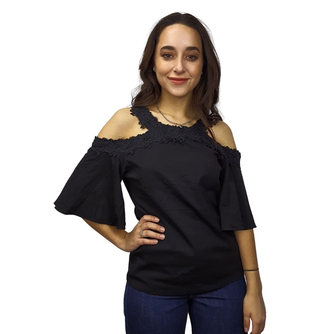 Blusa Vero Moda Negro Style JIM 1/2 JERSEY TOP(VMC-NN)