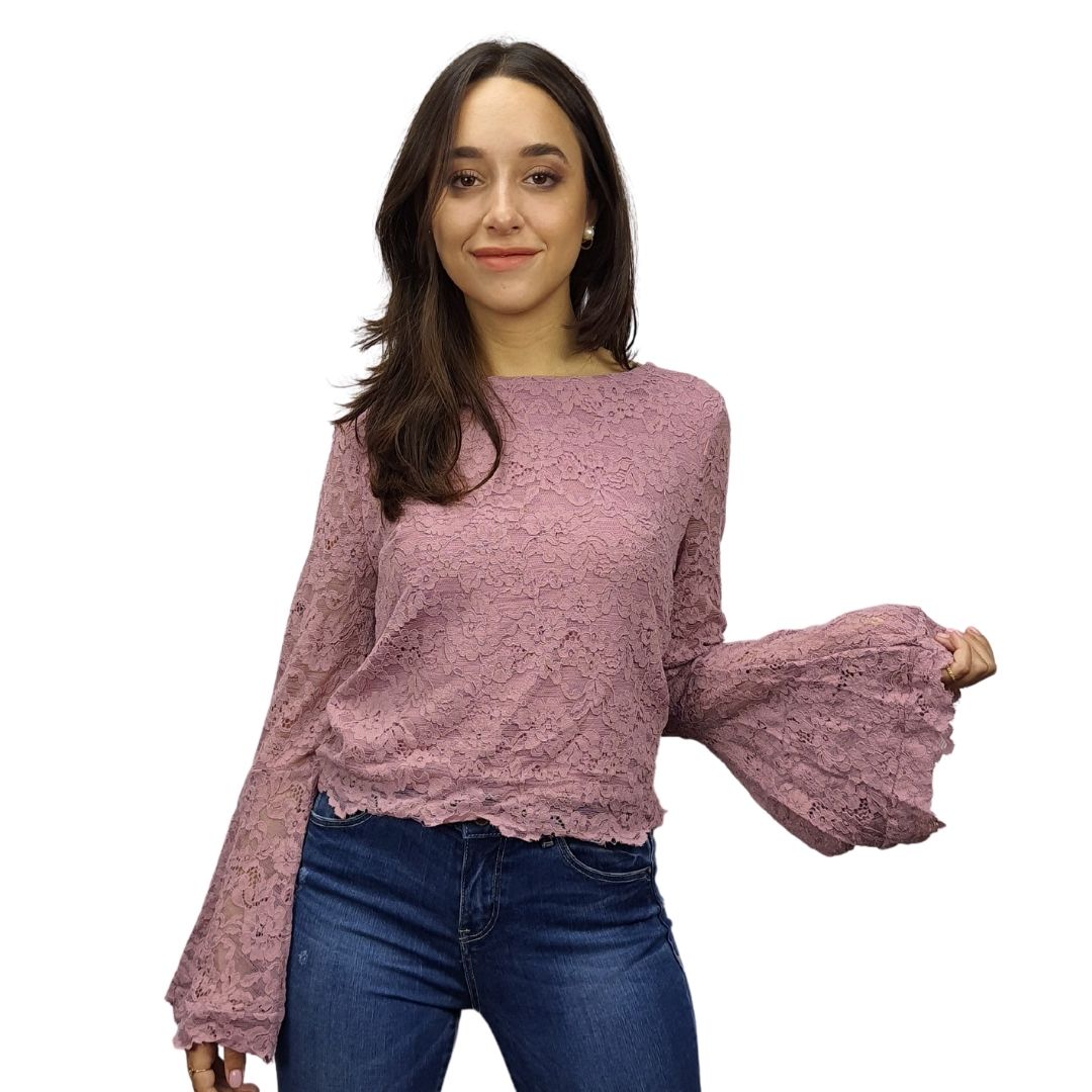 Blusa Vero Moda Rosa Vieja Style KAMA L/S TOP(BT)