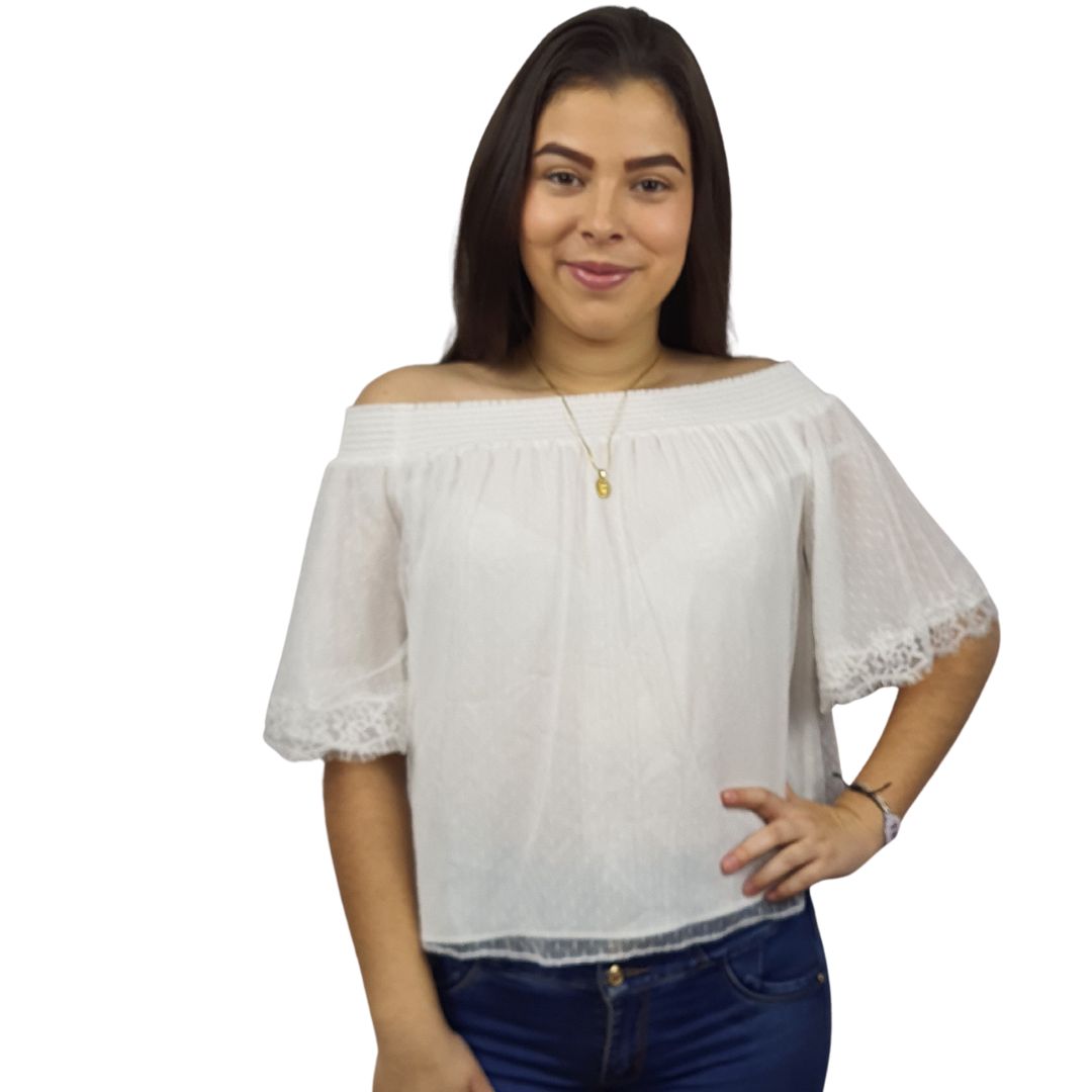 Top Vero Moda Blanco Style PAFAEL 1/2 TOP(NR)