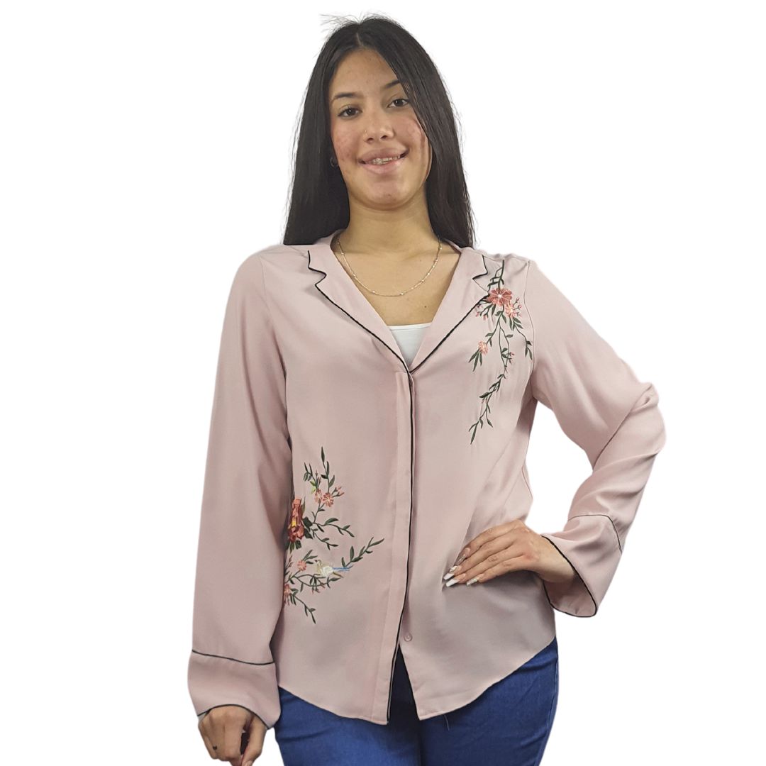 Blusa Vero Moda Rosa Vieja Style MARRY L/S SHIRT(NR)