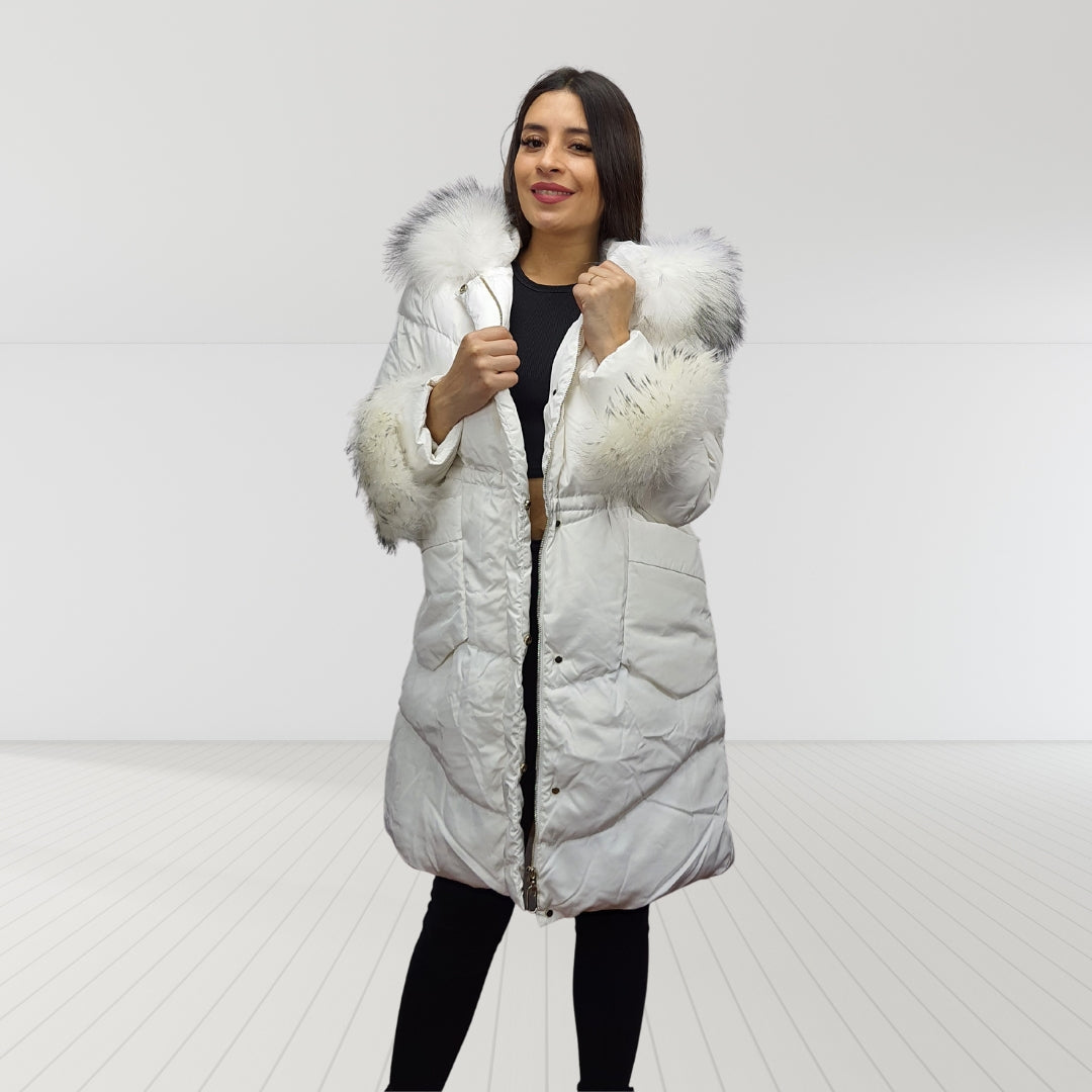 Parka Vero Moda Blanco Style VISIONARY 3/4 DOWN COAT(COUTUREMADE)