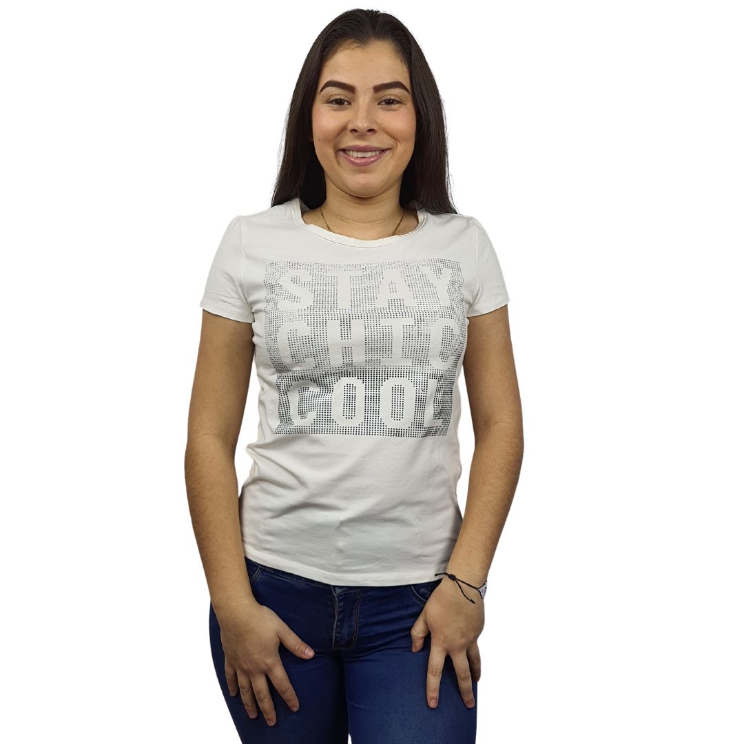 Polera Vero Moda Blanco Style PARA H S/S TOP(NE-CT-2)