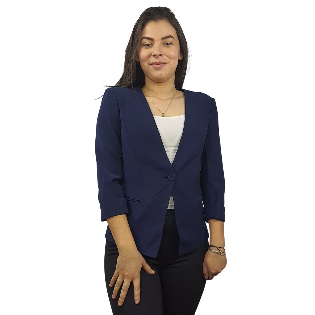 Blazer Vero Moda Azul Oscuro Style RUBY 3/4 BLAZER(EL)