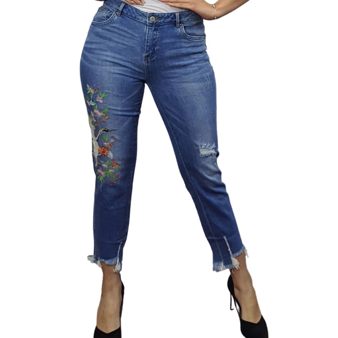 Jeans Vero Moda Azul Claro Style GRUS 9/10 MW GIRLFRIEND JEANS(NR)