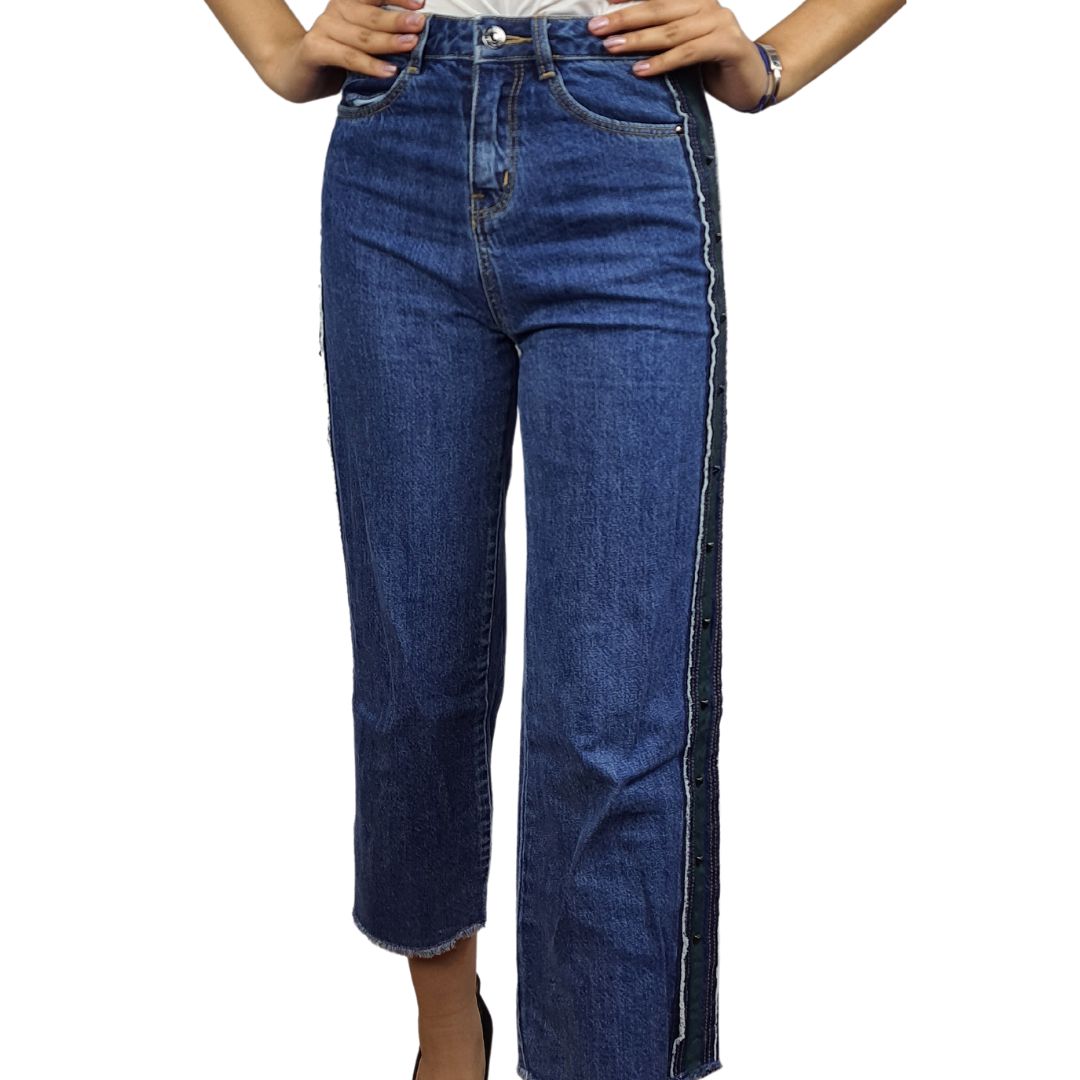 Jeans Vero Moda Azul Oscuro Style NATIONAL 9/10 MW STRAIGHT JEANS(FL)