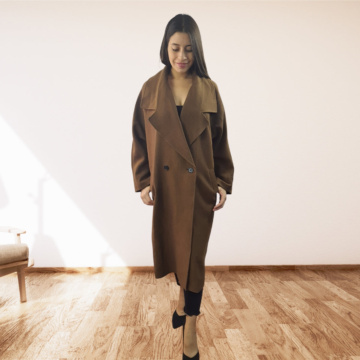 Blazer Vero Moda Marron Style MARA SOLID L/S COAT(VMC-NC)