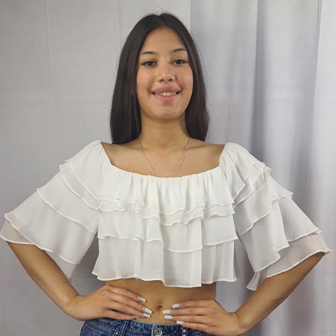 Top Vero Moda Blanco Style NATALIE 1/2 TOP(EL)