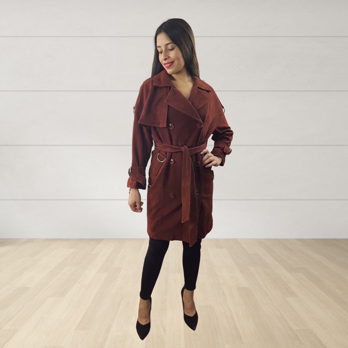 Blazer Vero Moda Marron Style AMMA GS LEATHER COAT(VMC-NR)