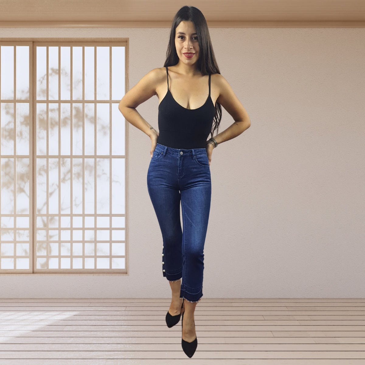 Pescador Vero Moda Azul Oscuro Style THEME 9/10 MW SB JEANS(BJ)