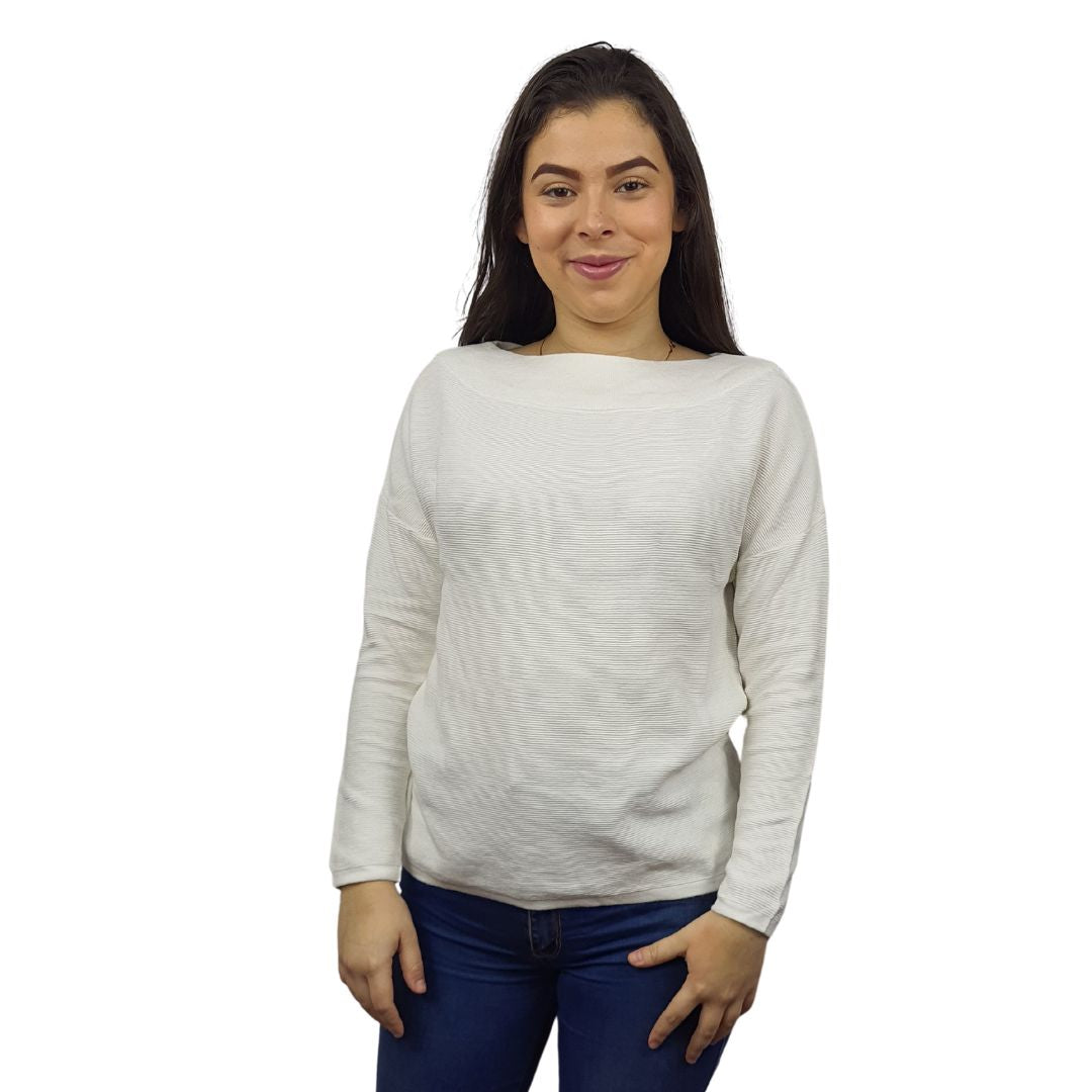 Blusa Vero Moda Blanco Style JEFF L/S KNIT(RN)